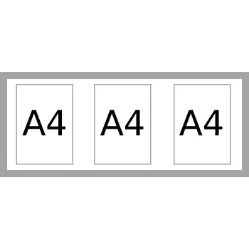 Gablota magnetyczna Economy 3xA4